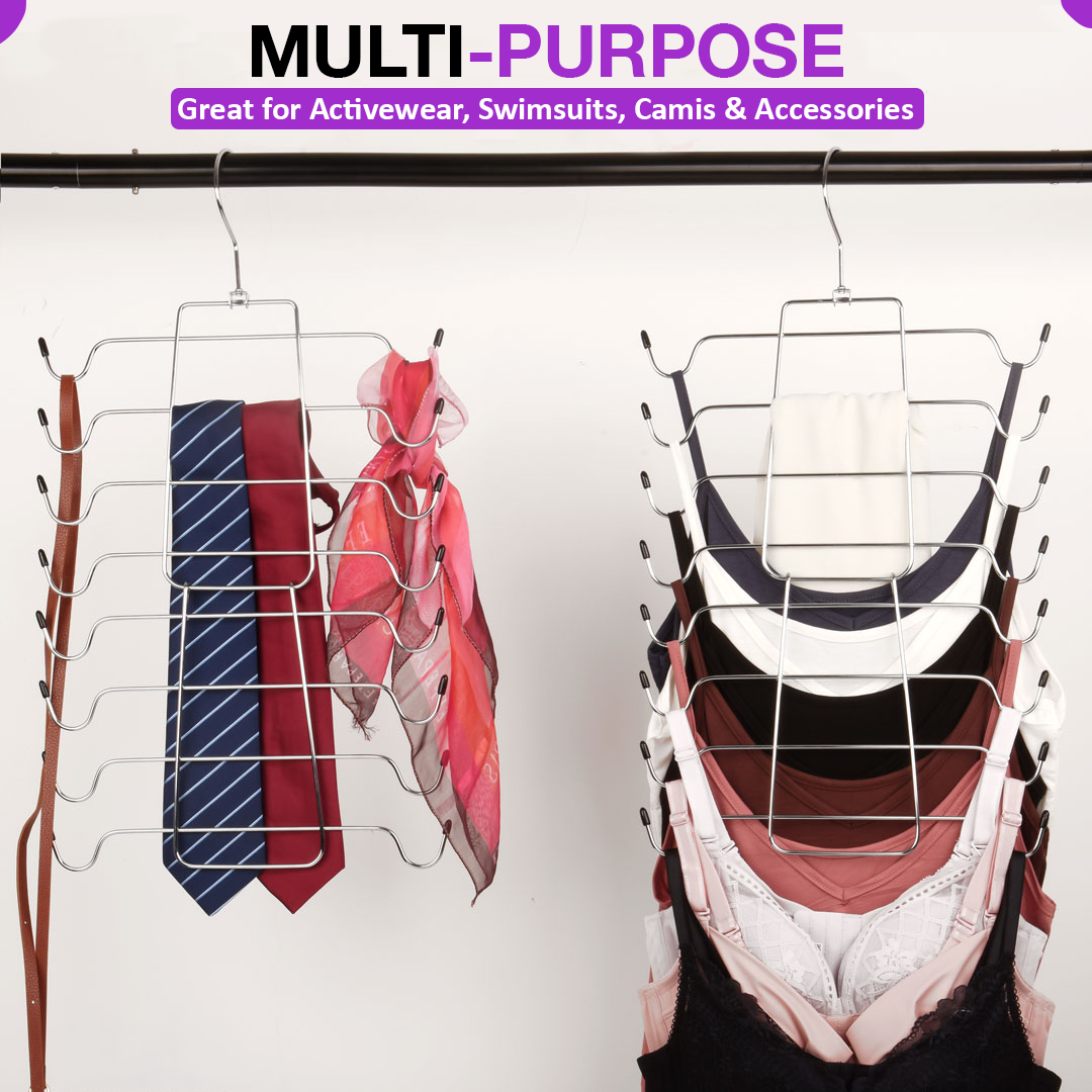 Multi-Use Closet Organizer Hanger — 8-Tier Space-Saving Hanger