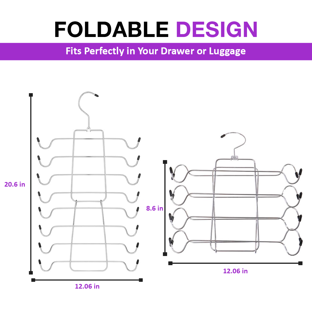 Multi-Use Closet Organizer Hanger — 8-Tier Space-Saving Hanger